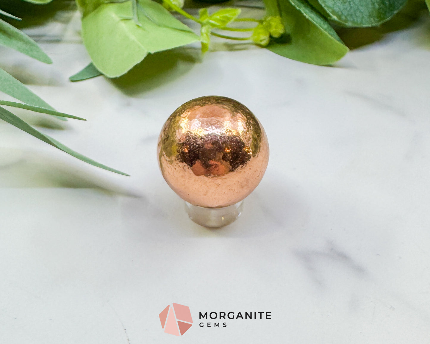 Solid Copper Sphere – Handcrafted 28mm Energy Ball (104g) for Healing & Balance