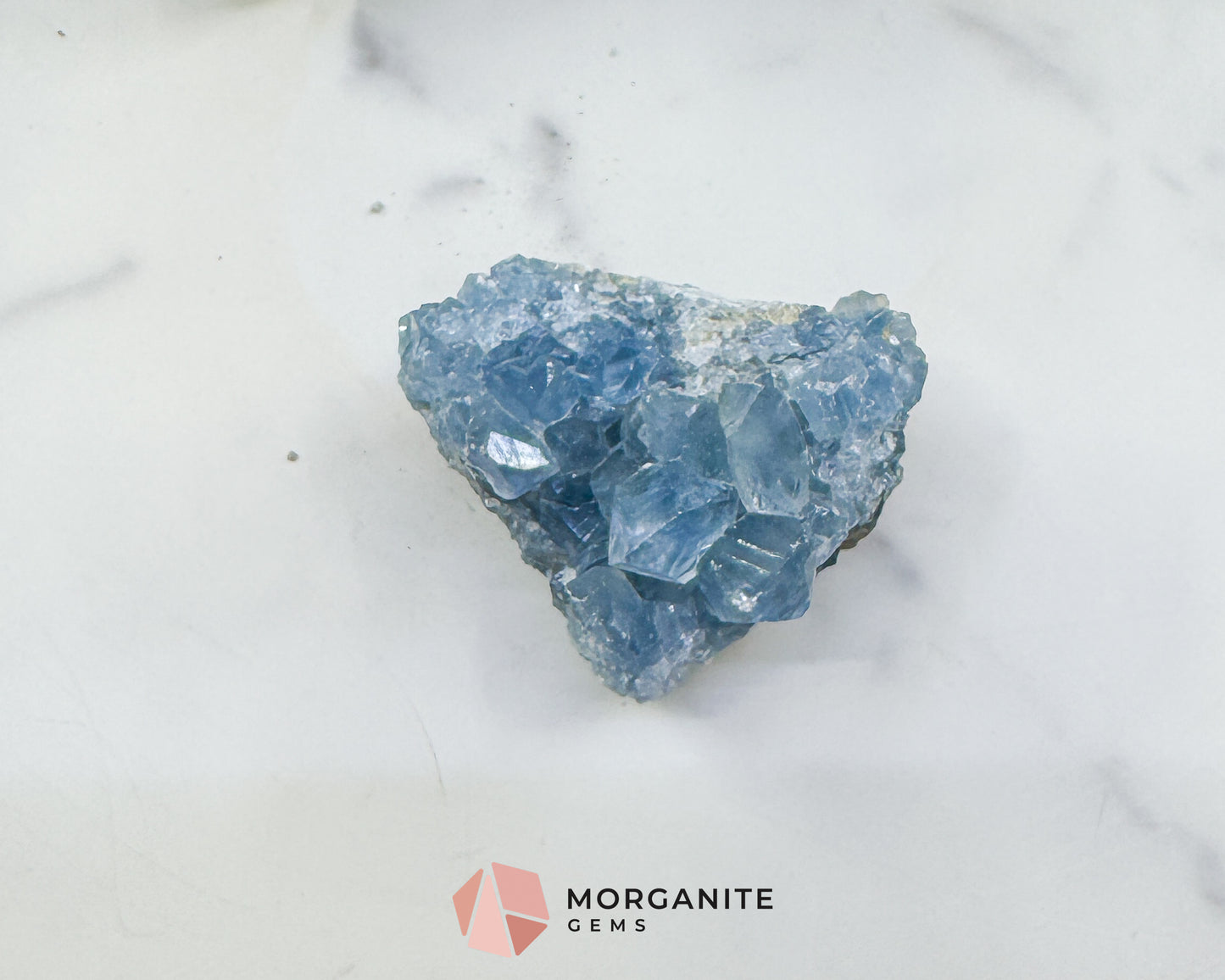 Raw Celestite Cluster No. 4 β Sky Blue Geode Specimen for High Vibration & Inner Peace
