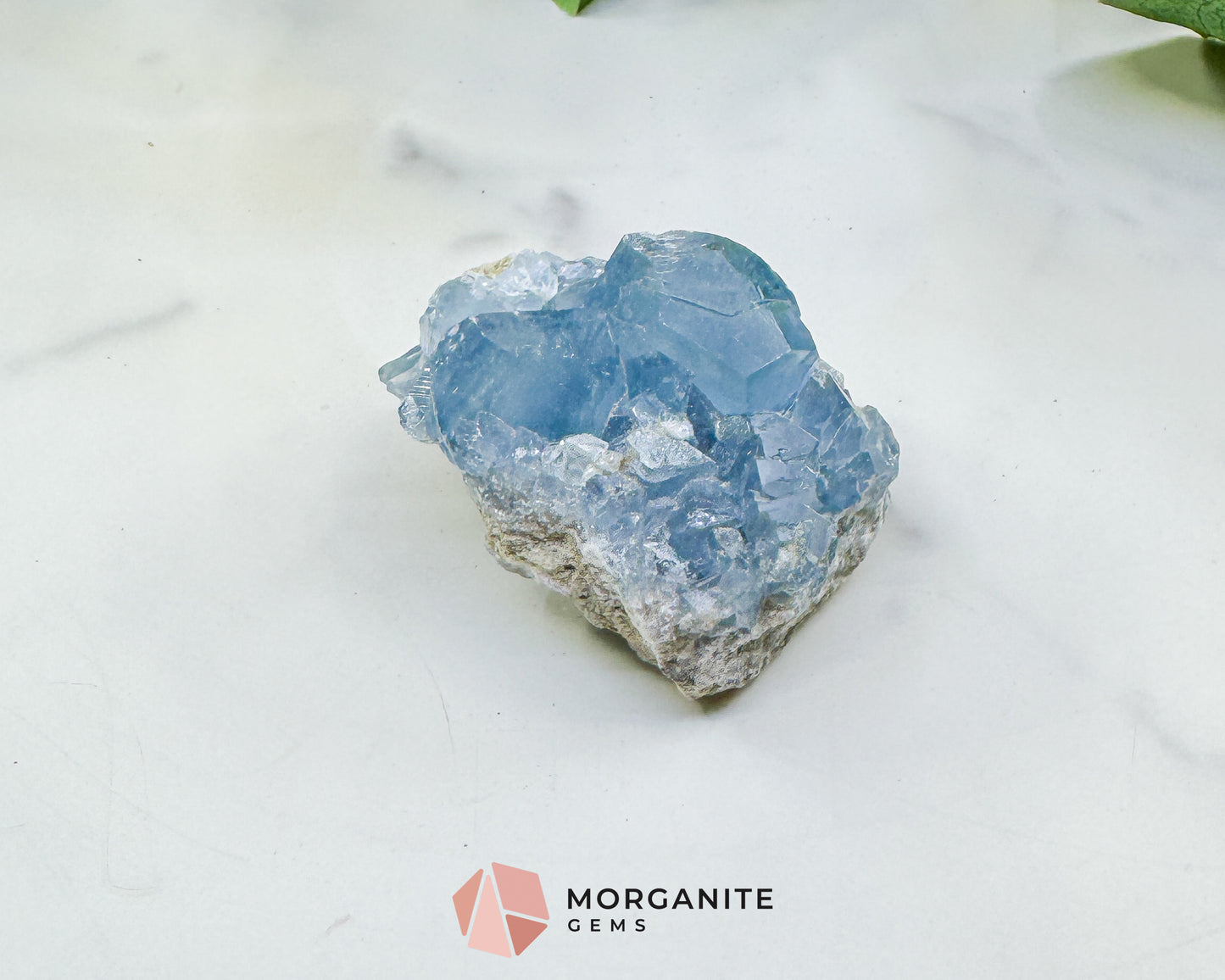 Raw Celestite Cluster No. 7 – Sky Blue Geode Specimen for High Vibration & Inner Peace