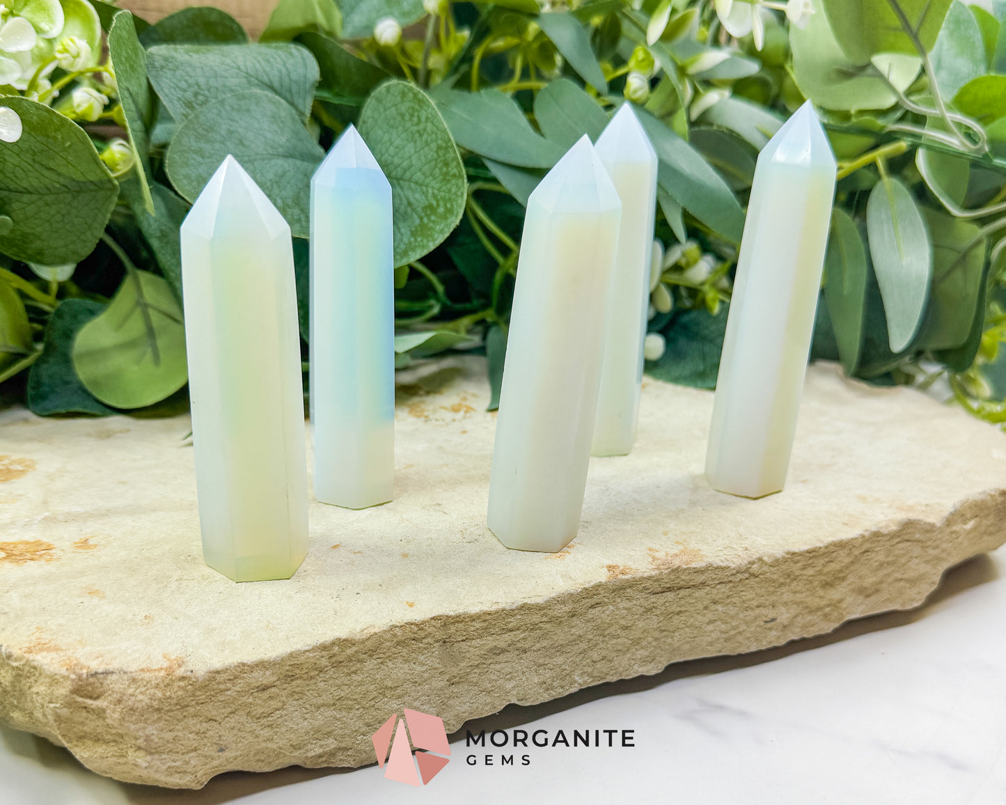 Opalite Tower 3-4 Inch Randomly Selected Crystal Point for Peace Clarity Emotional Balance Meditation Altar