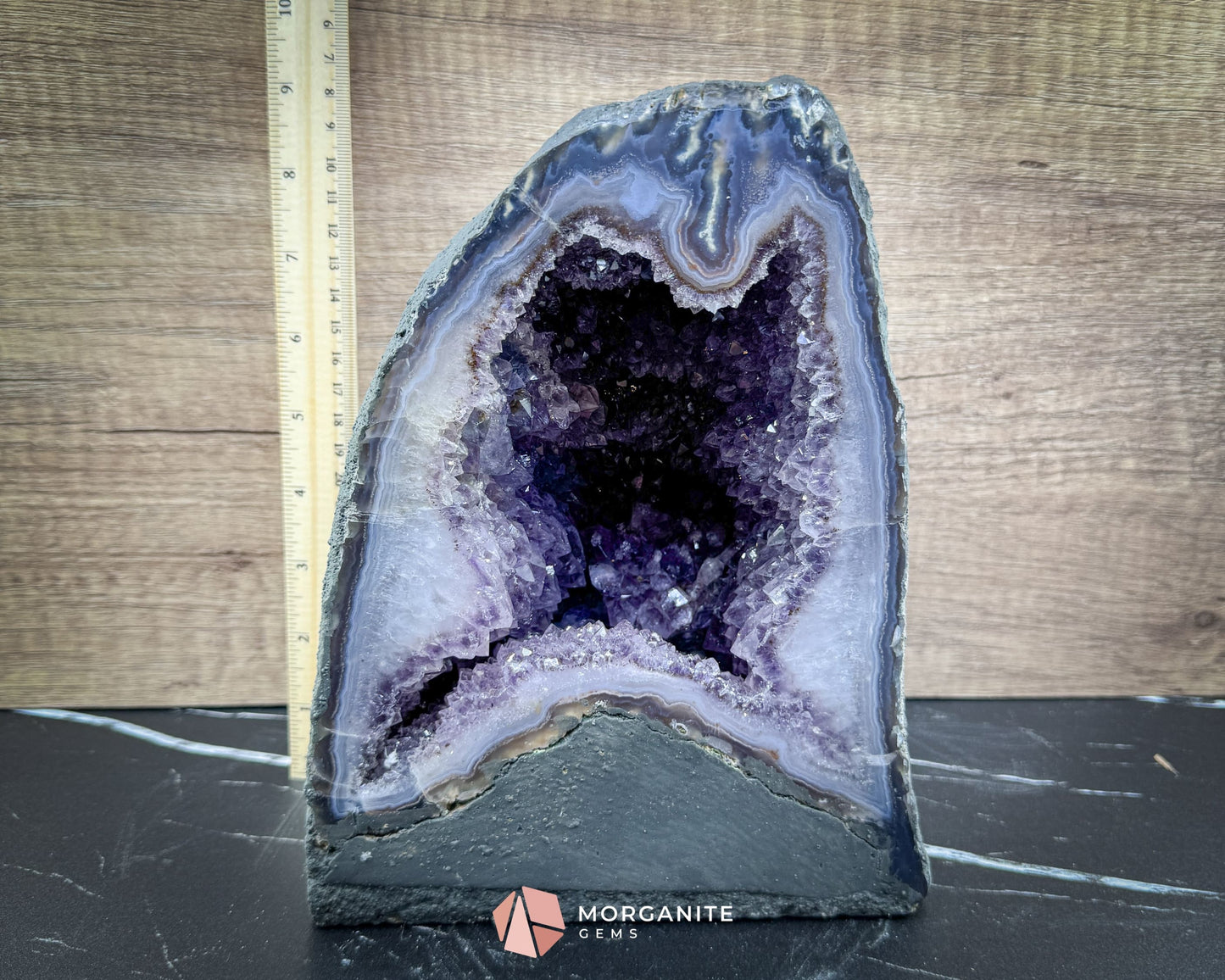 Amethyst Cathedral Geode 12lb – Deep Purple Crystal Cluster for Healing Meditation & Display - Metaphysical Crystals