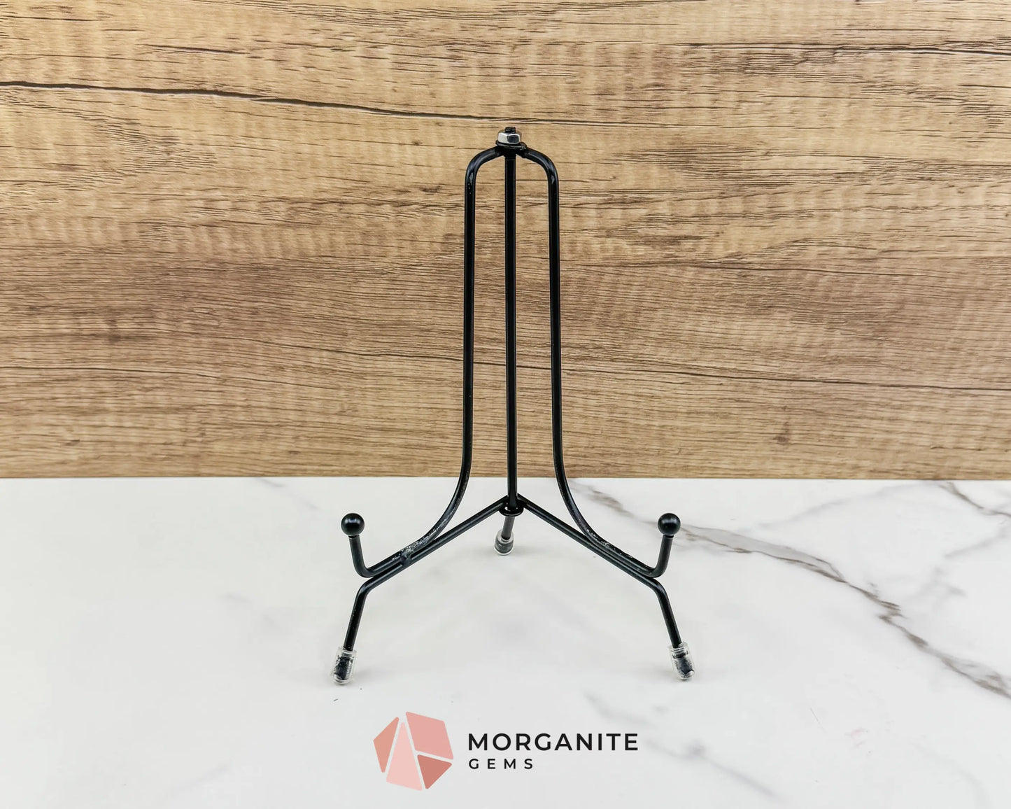 Black Iron Display Easel Stand – Anti-Slip Plate & Picture Frame Holder for Tabletop Display (4’’ 6’’ & 8’’ Options)