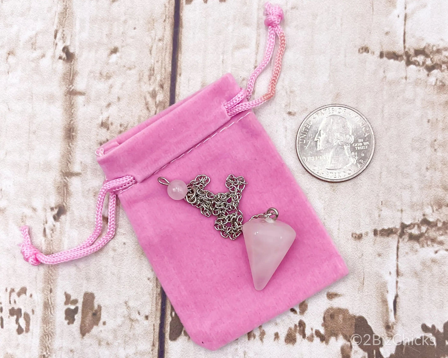 Blue Flower Pendulum Gift Set-Morganite Gems