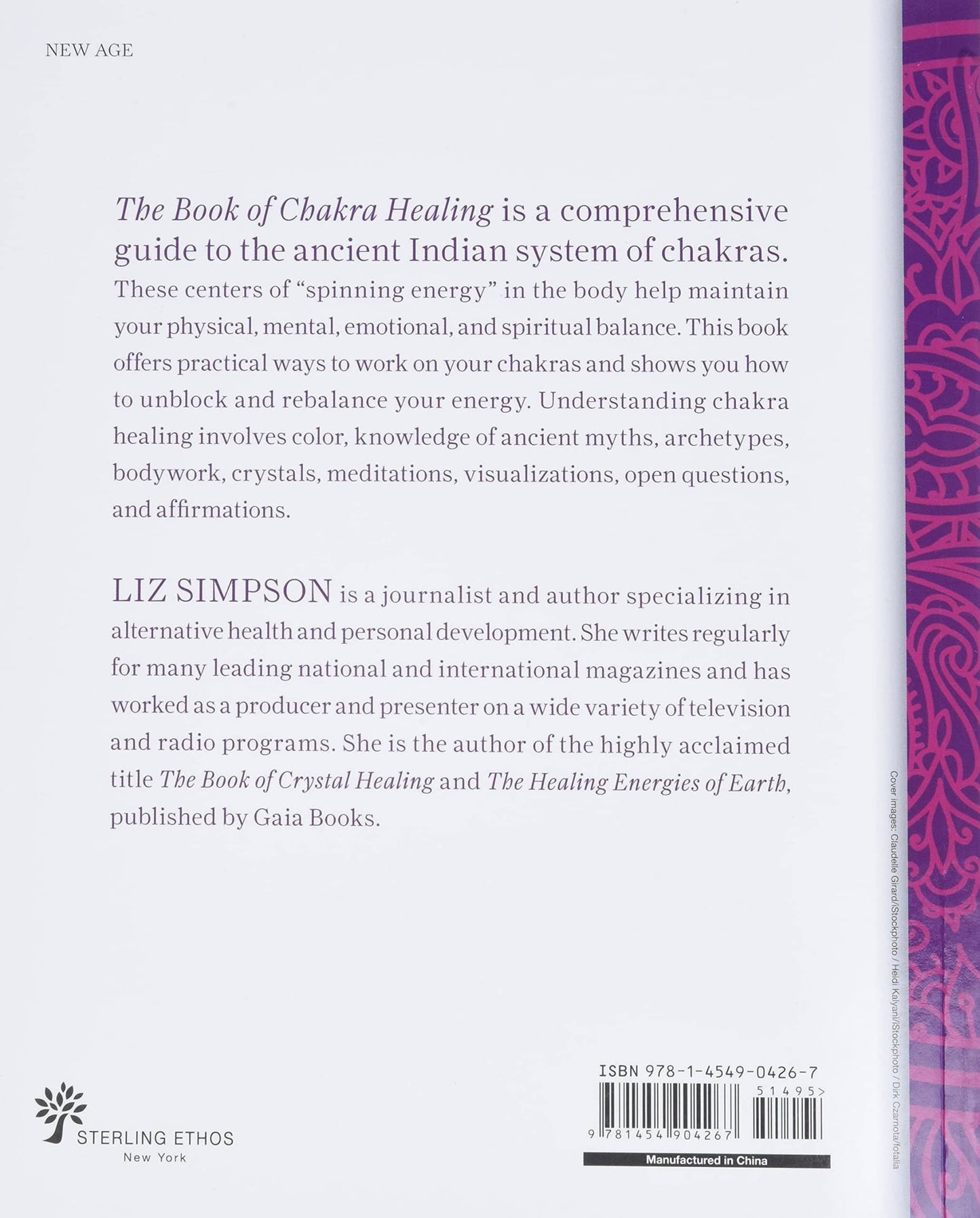 Book of Chakra Healing by Liz Simpson-Morganite Gems