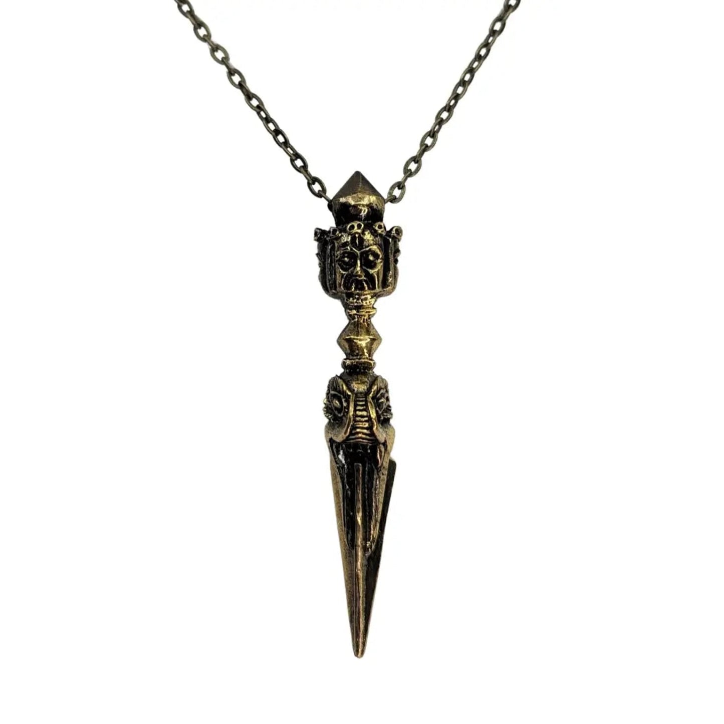 Brass Symbolic Necklace-Morganite Gems