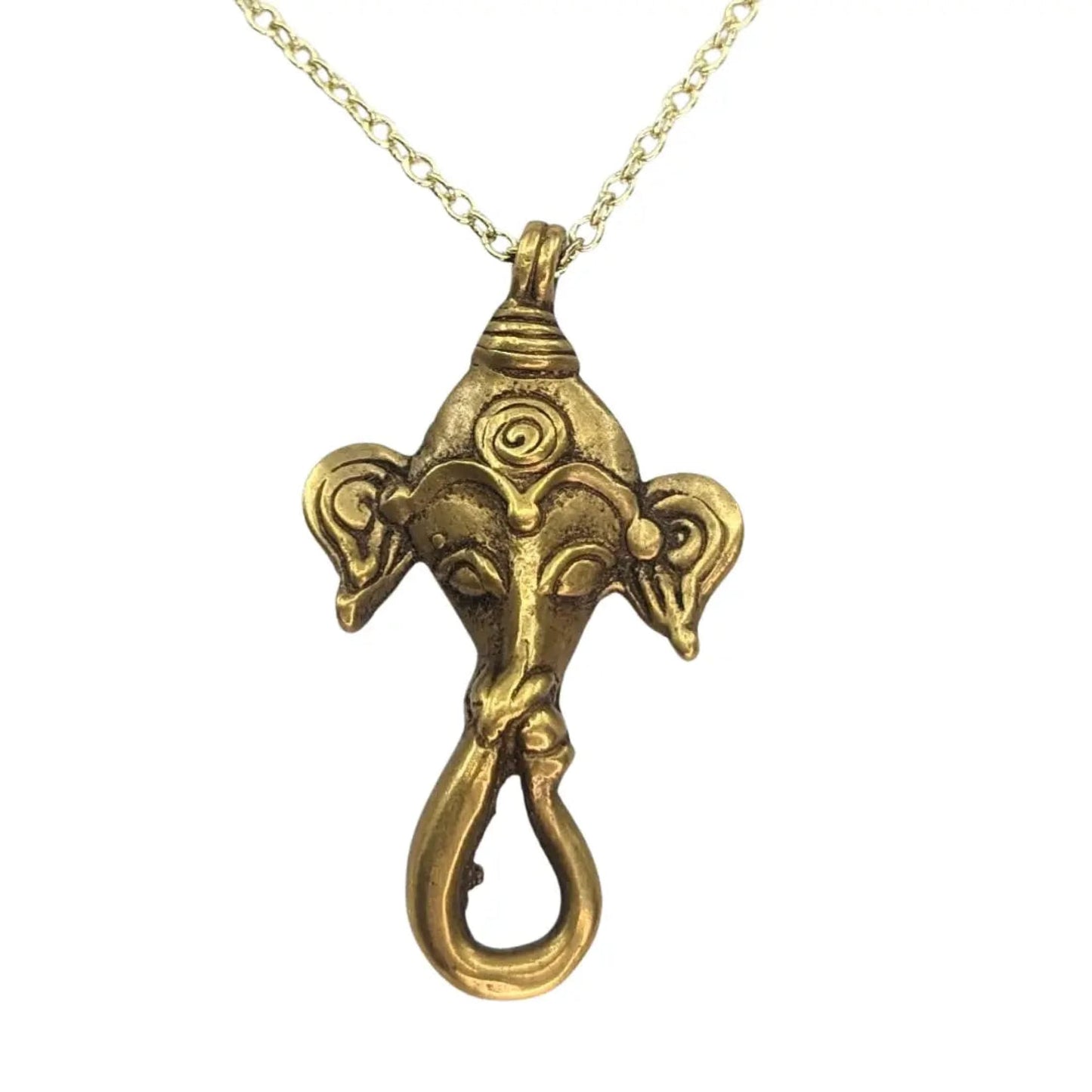 Brass Symbolic Necklace-Morganite Gems