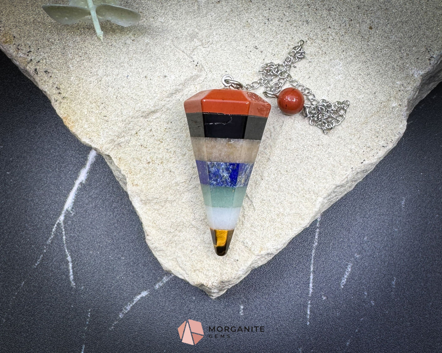 Chakra Balancing Crystal Pendulum with Multi-Stone Energy - Metaphysical Crystals