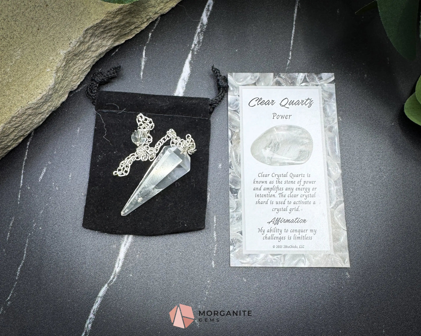 Clear Quartz Crystal Pendulum for Focus Amplification & Healing - Metaphysical Crystals