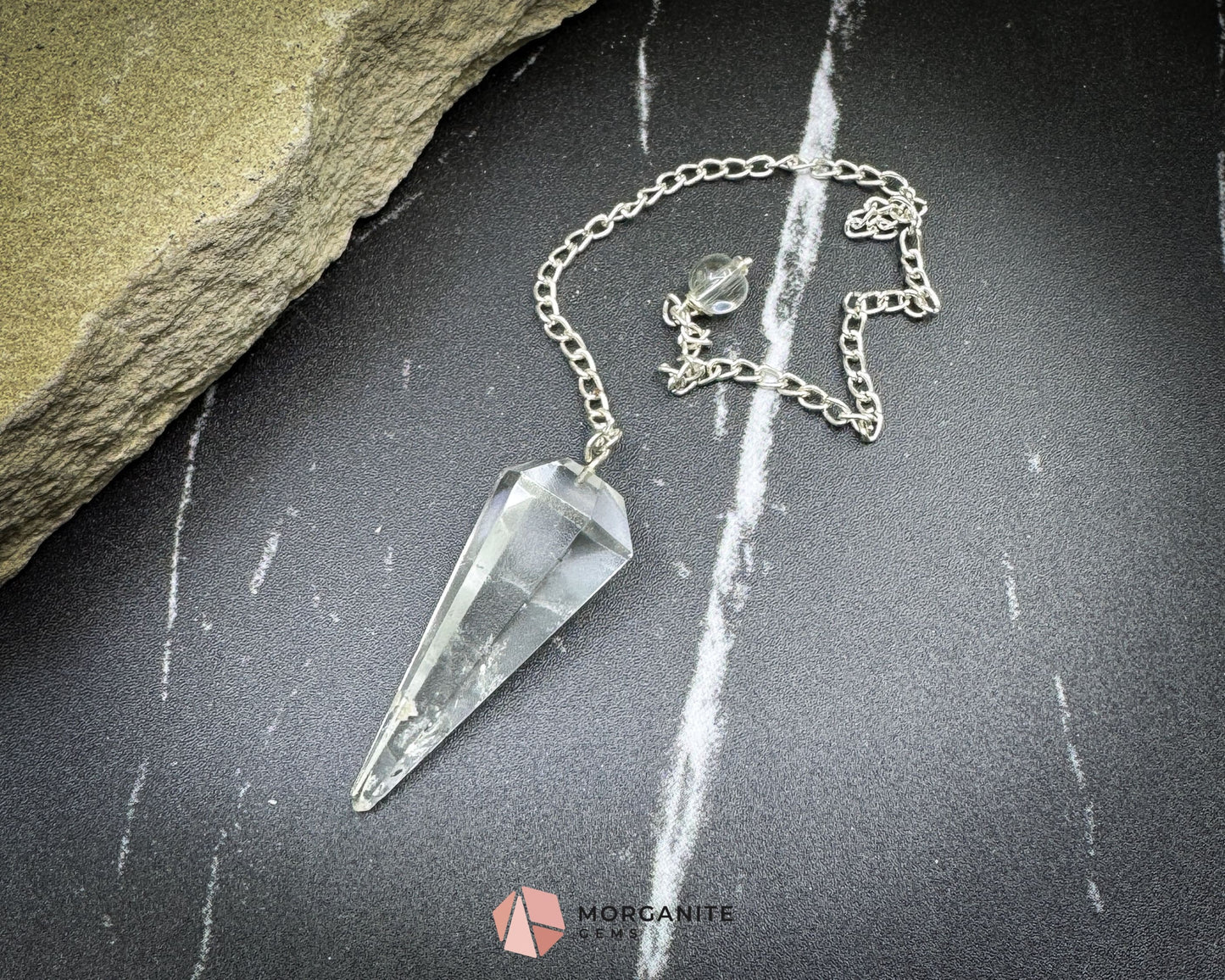 Clear Quartz Crystal Pendulum for Focus Amplification & Healing - Metaphysical Crystals