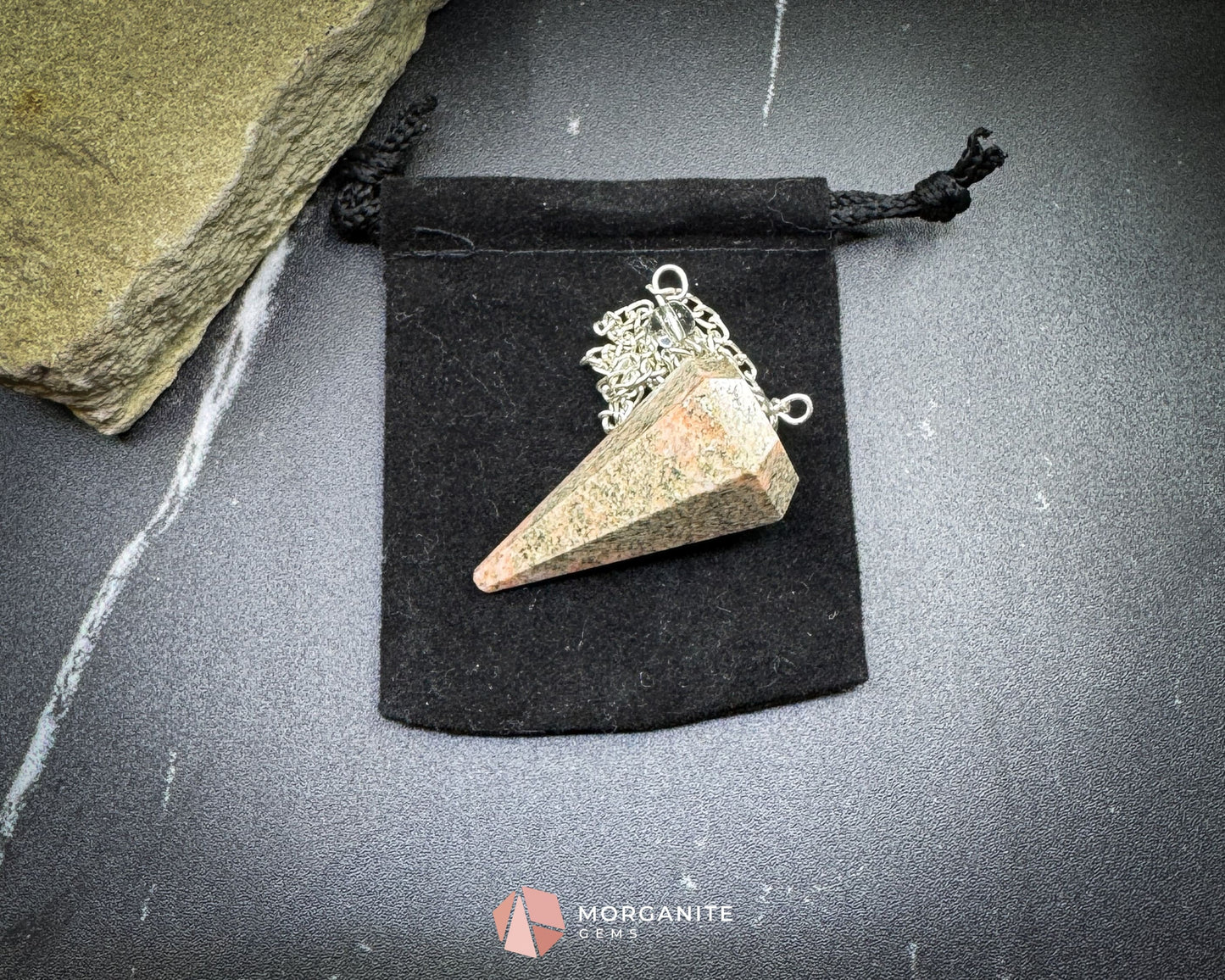 Unakite Pendulum for Emotional Healing Heart Growth & Inner Balance - Metaphysical Crystals