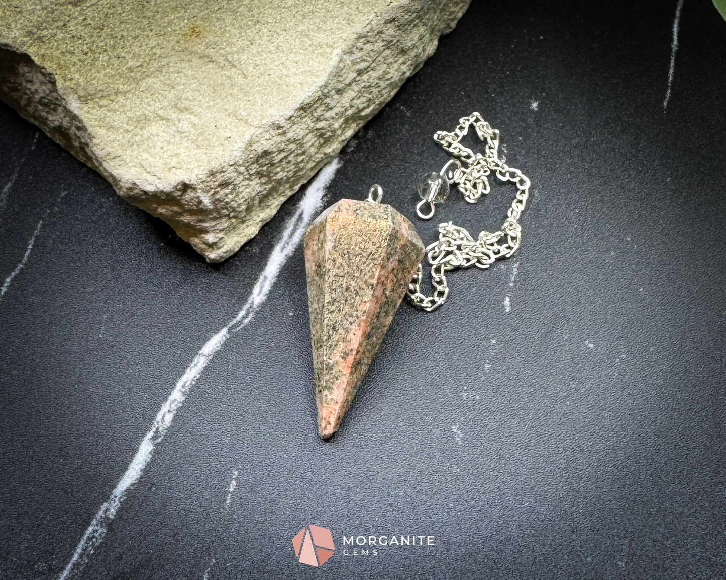 Unakite Pendulum for Emotional Healing Heart Growth & Inner Balance - Metaphysical Crystals