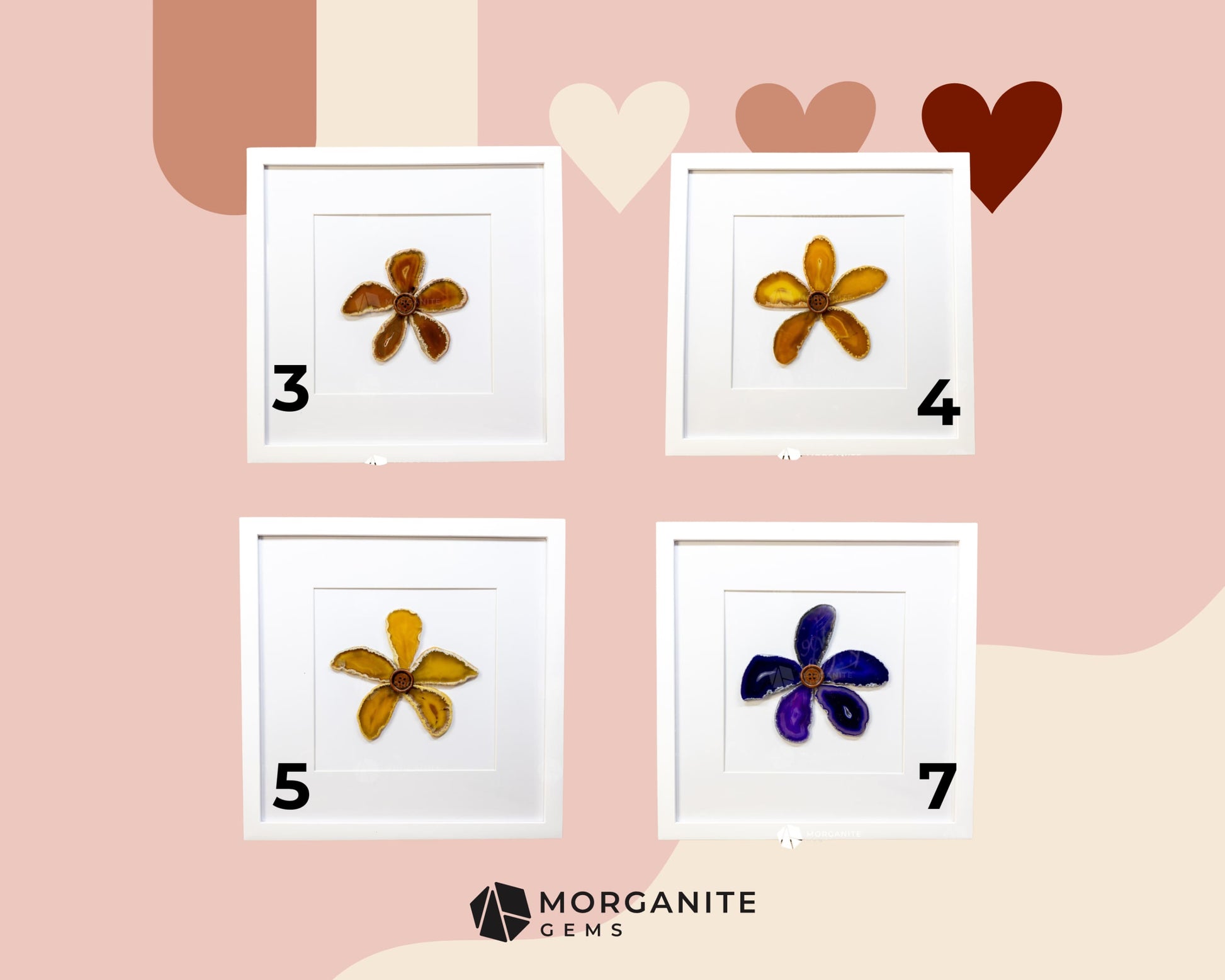 Framed Agate Slices Wall Art - Home & Living