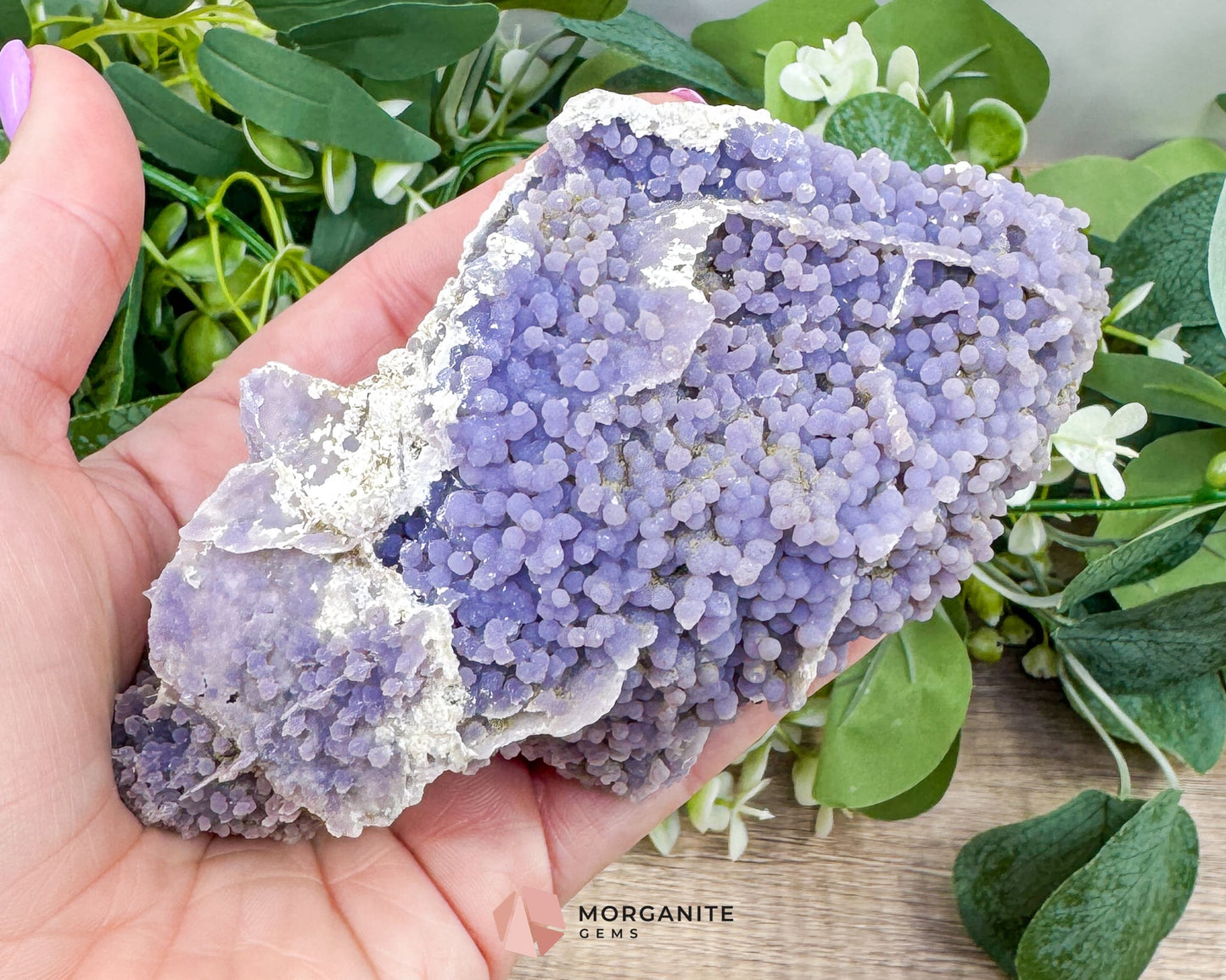 Grape Agate Crystal Cluster No. 2 – Rare Purple Chalcedony Botryoidal Formation for Healing & Spiritual Energy