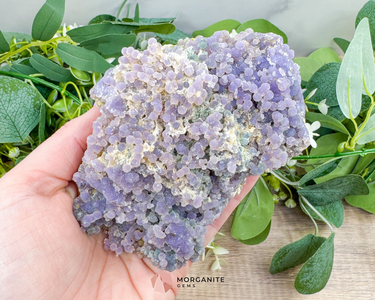 Grape Agate Crystal Cluster No. 3 – Rare Purple Chalcedony Botryoidal Specimen for Intuition & Spiritual Healing
