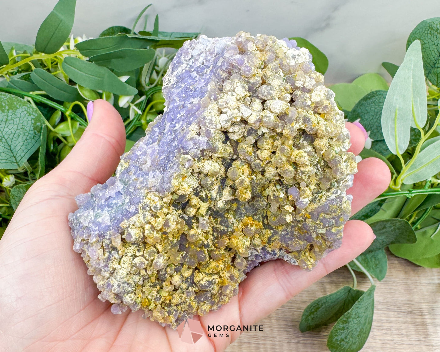 Grape Agate Crystal Cluster No. 3 – Rare Purple Chalcedony Botryoidal Specimen for Intuition & Spiritual Healing