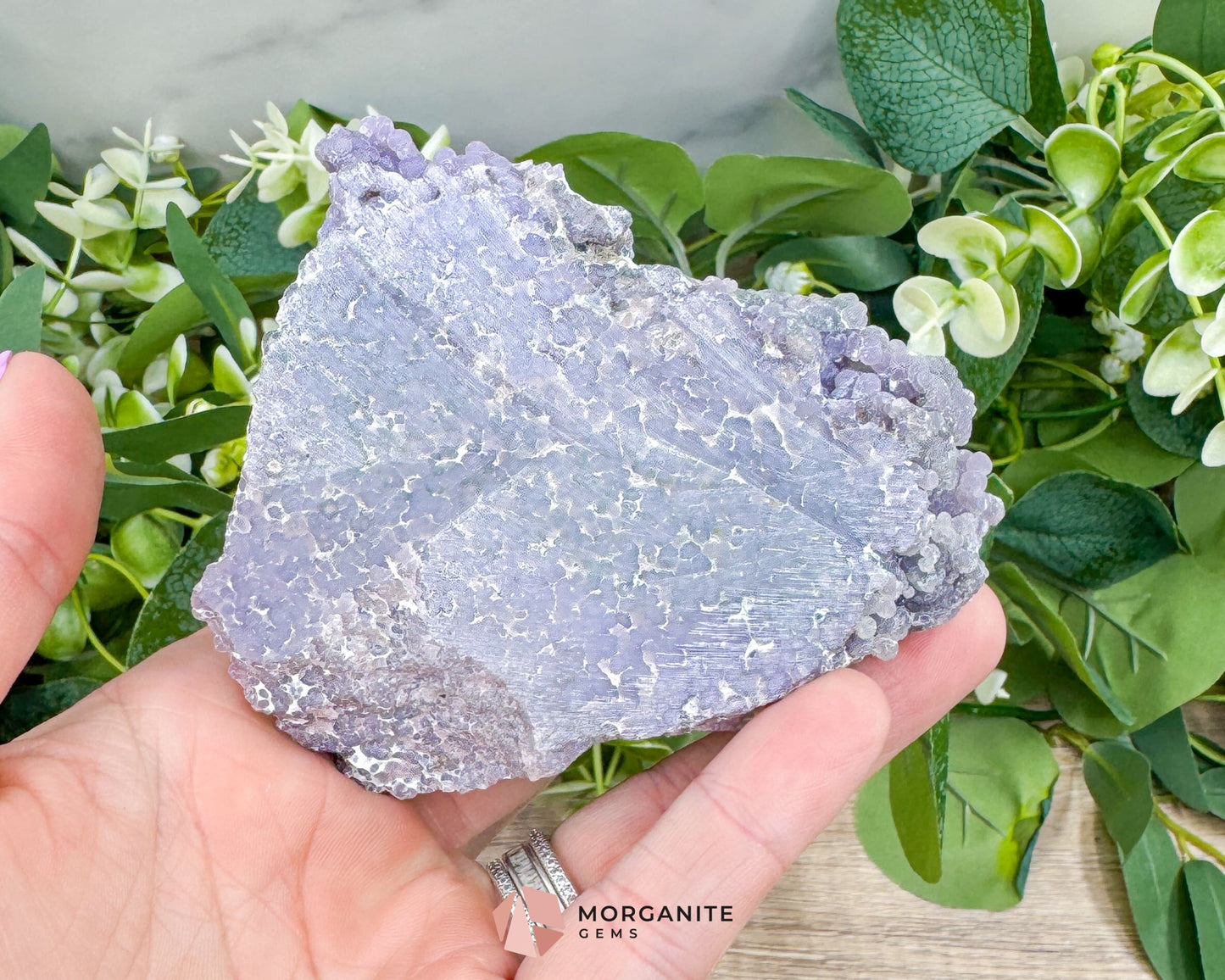 Grape Agate Crystal Cluster No. 4 – Rare Purple Chalcedony Botryoidal Specimen for Intuition & Inner Peace