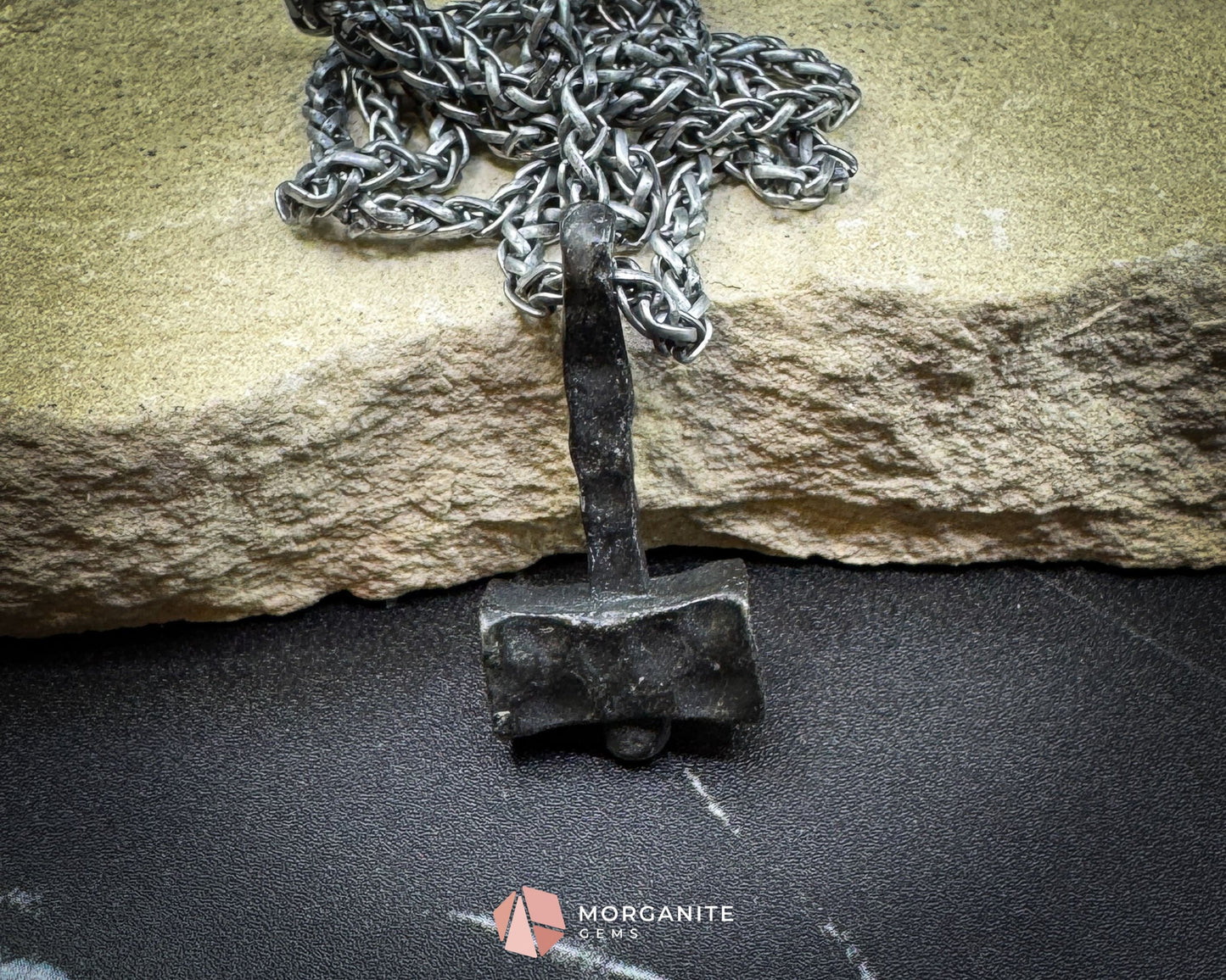 Vintage Viking Hammer Pendant Necklace – Zinc Alloy Mjolnir on 60cm Chain - Jewelry
