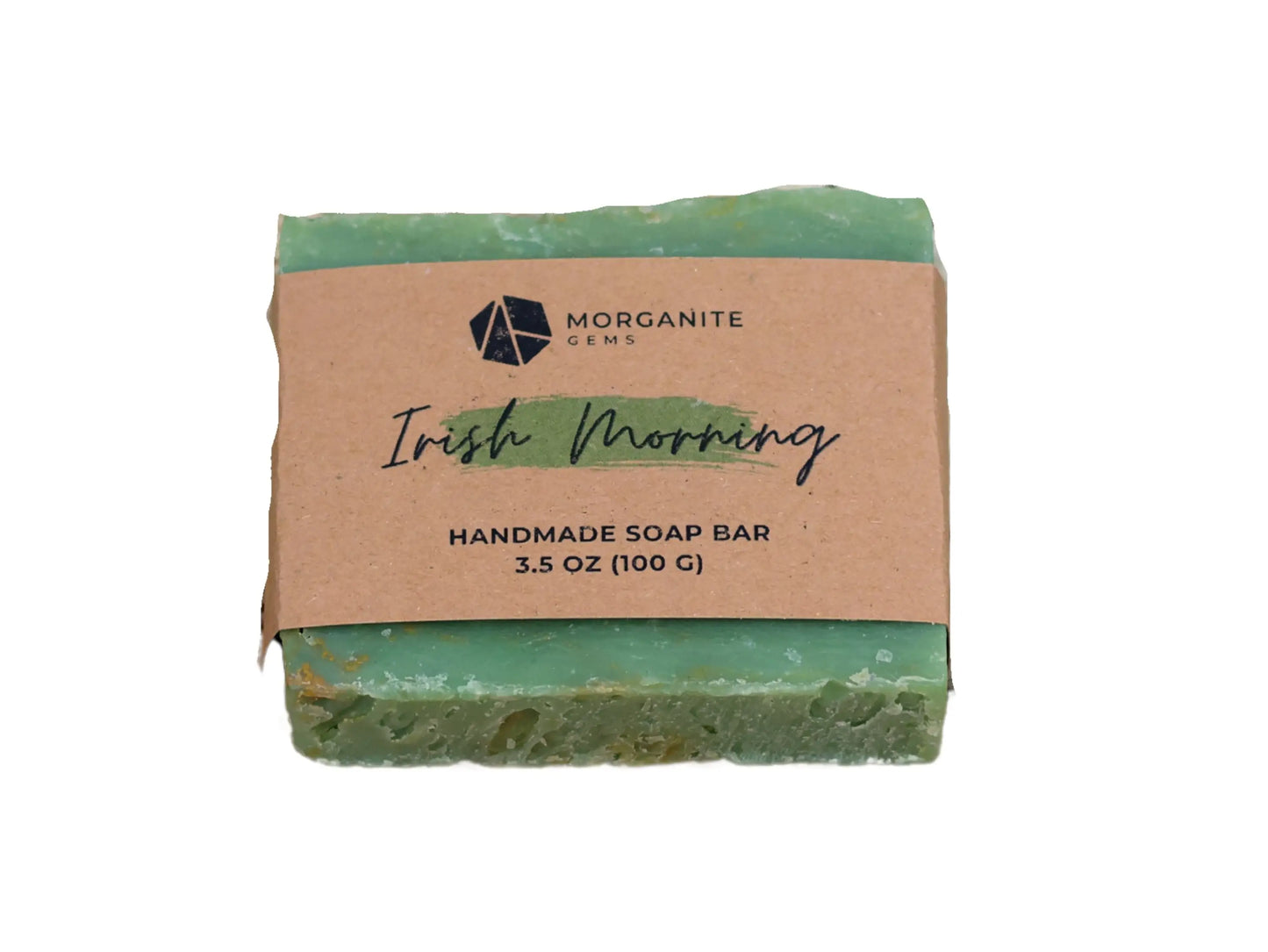 Handmade Soap Bar with Essential Oils and Shea Butter-Morganite Gems