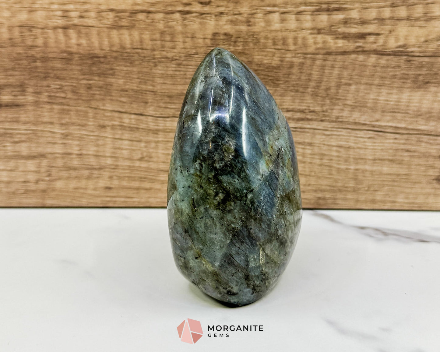 Labradorite Freeform No.5 – 1.7lb Polished Standing Crystal for Intuition Protection & Inner Transformation
