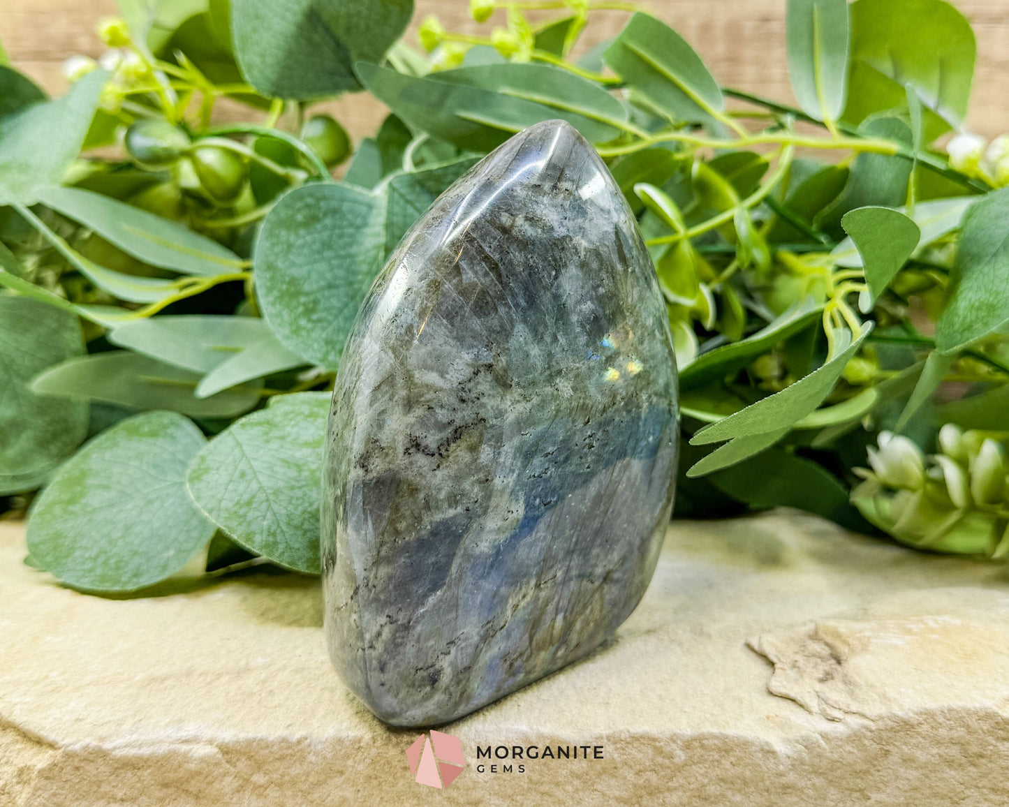 Labradorite Freeform No.5 – 1.7lb Polished Standing Crystal for Intuition Protection & Inner Transformation