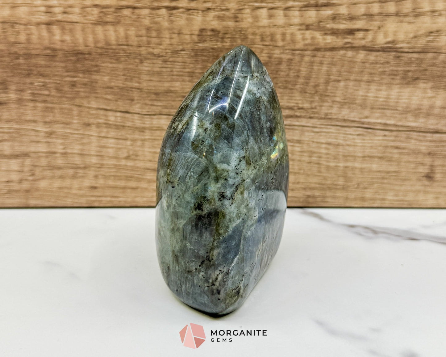 Labradorite Freeform No.5 – 1.7lb Polished Standing Crystal for Intuition Protection & Inner Transformation
