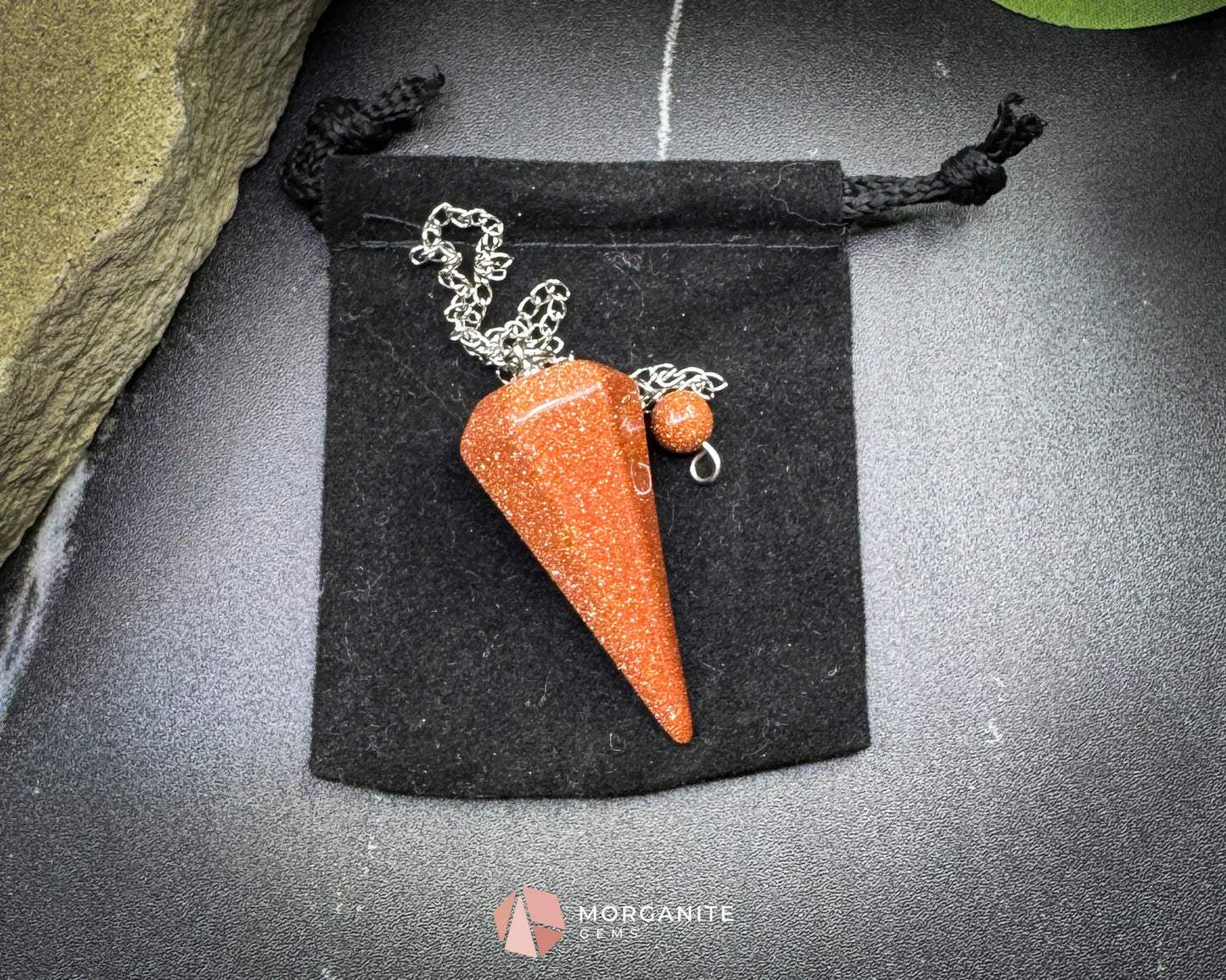 Goldstone Pendulum for Ambition Motivation & Personal Drive - Metaphysical Crystals