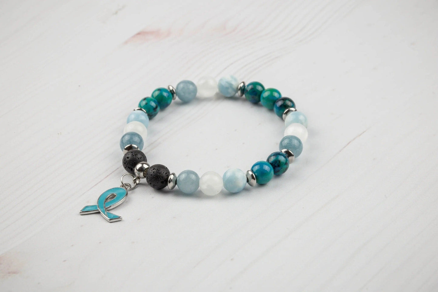 Ovarian Cancer Bracelet-Morganite Gems