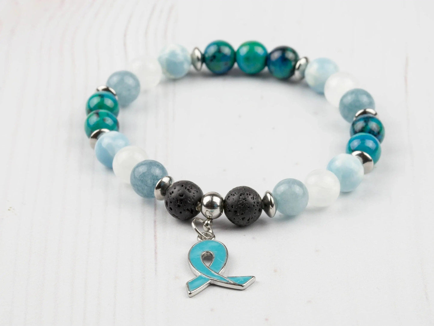 Ovarian Cancer Bracelet-Morganite Gems