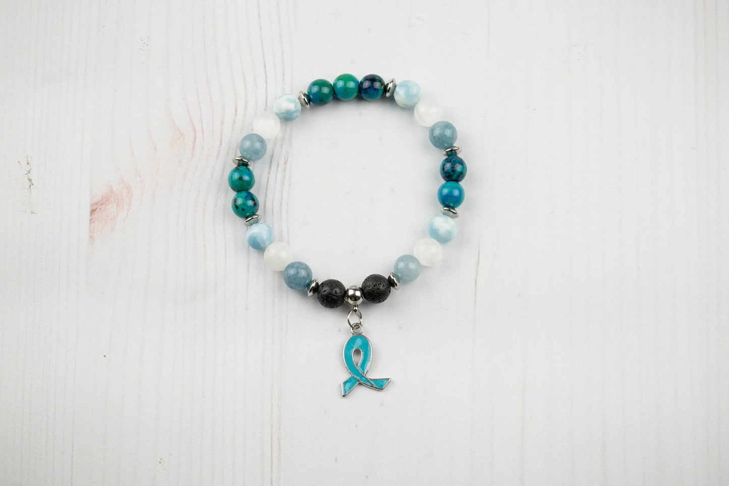 Ovarian Cancer Bracelet-Morganite Gems