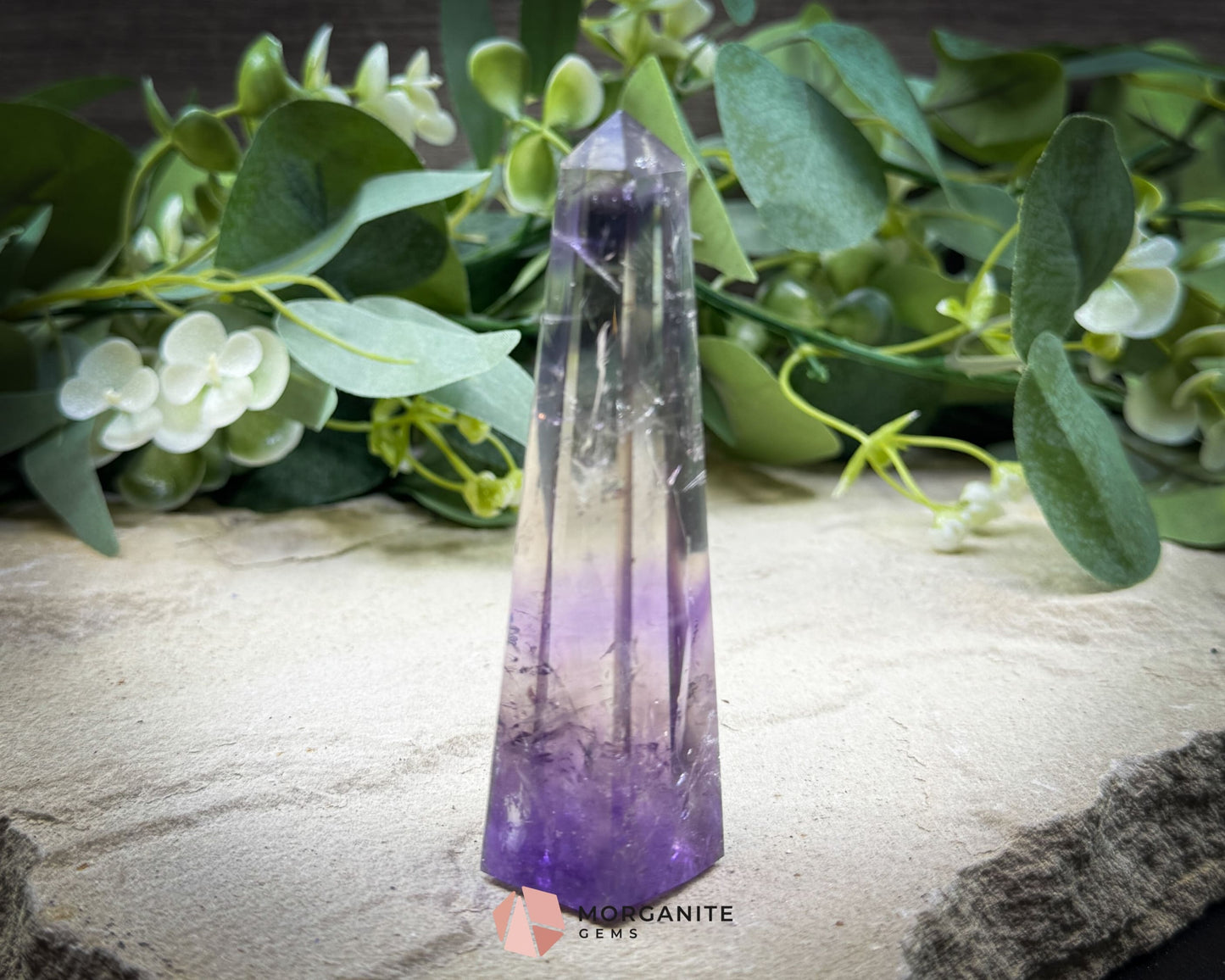 Phantom Amethyst Obelisk – AAA Polished Crystal Tower for Intuition Healing & Spiritual Growth - Metaphysical Crystals