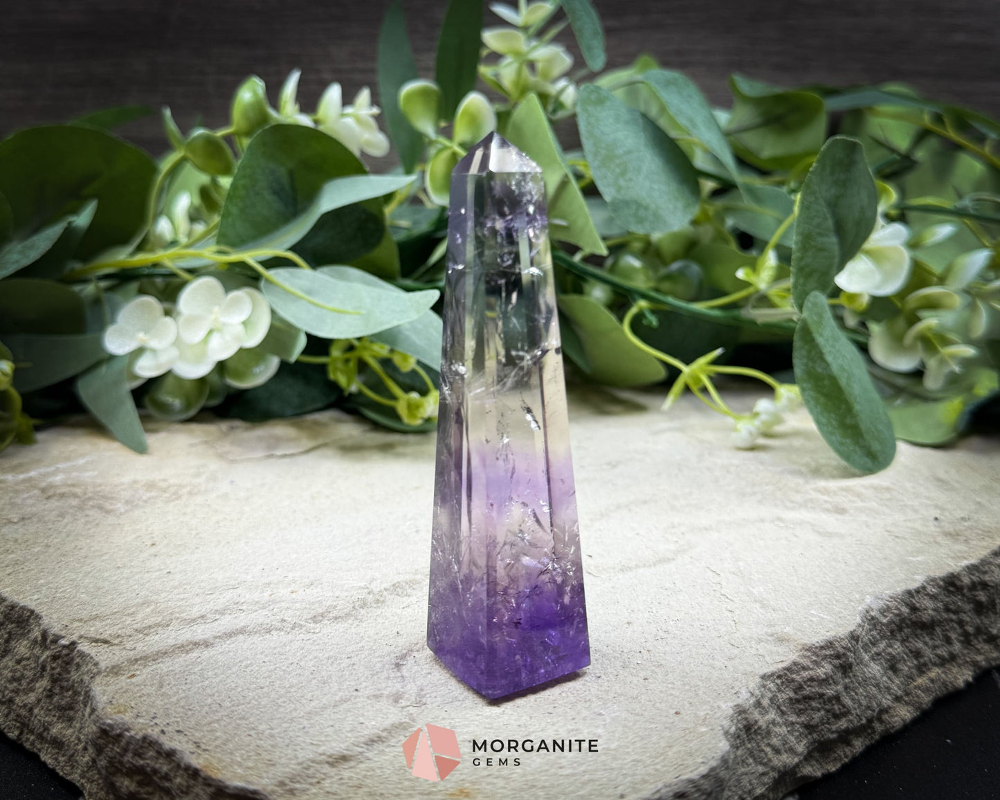 Phantom Amethyst Obelisk – AAA Polished Crystal Tower for Intuition Healing & Spiritual Growth - Metaphysical Crystals