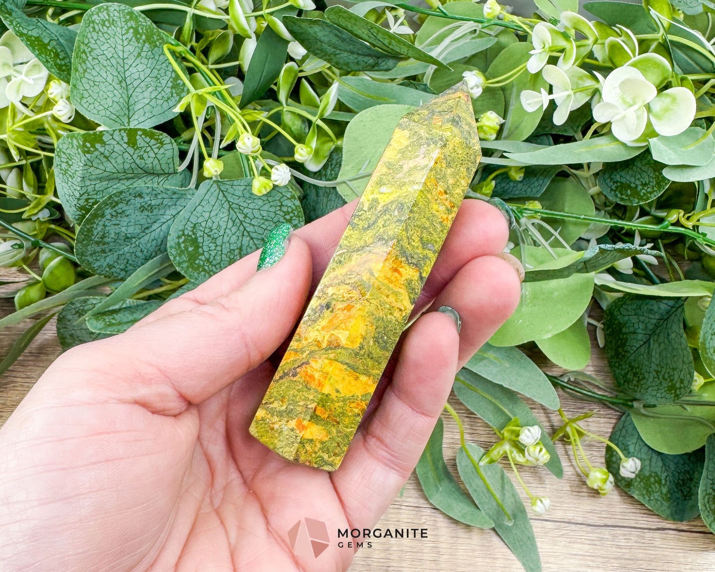 Realgar Tower – 4’’ Polished Crystal Point for Manifestation Insight & Transformation - Metaphysical Crystals