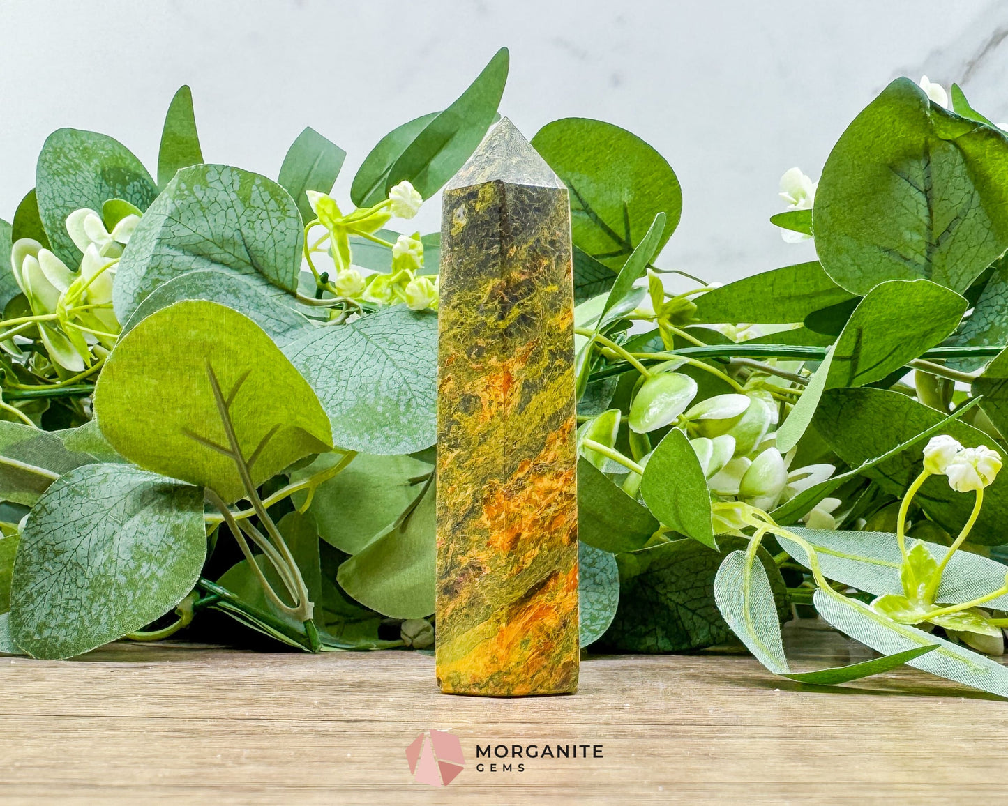 Realgar Tower – 4’’ Polished Crystal Point for Manifestation Insight & Transformation - Metaphysical Crystals
