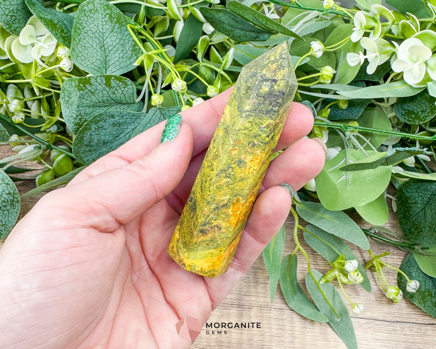 Realgar Tower – 4’’ Polished Crystal Point for Manifestation Insight & Transformation - Metaphysical Crystals
