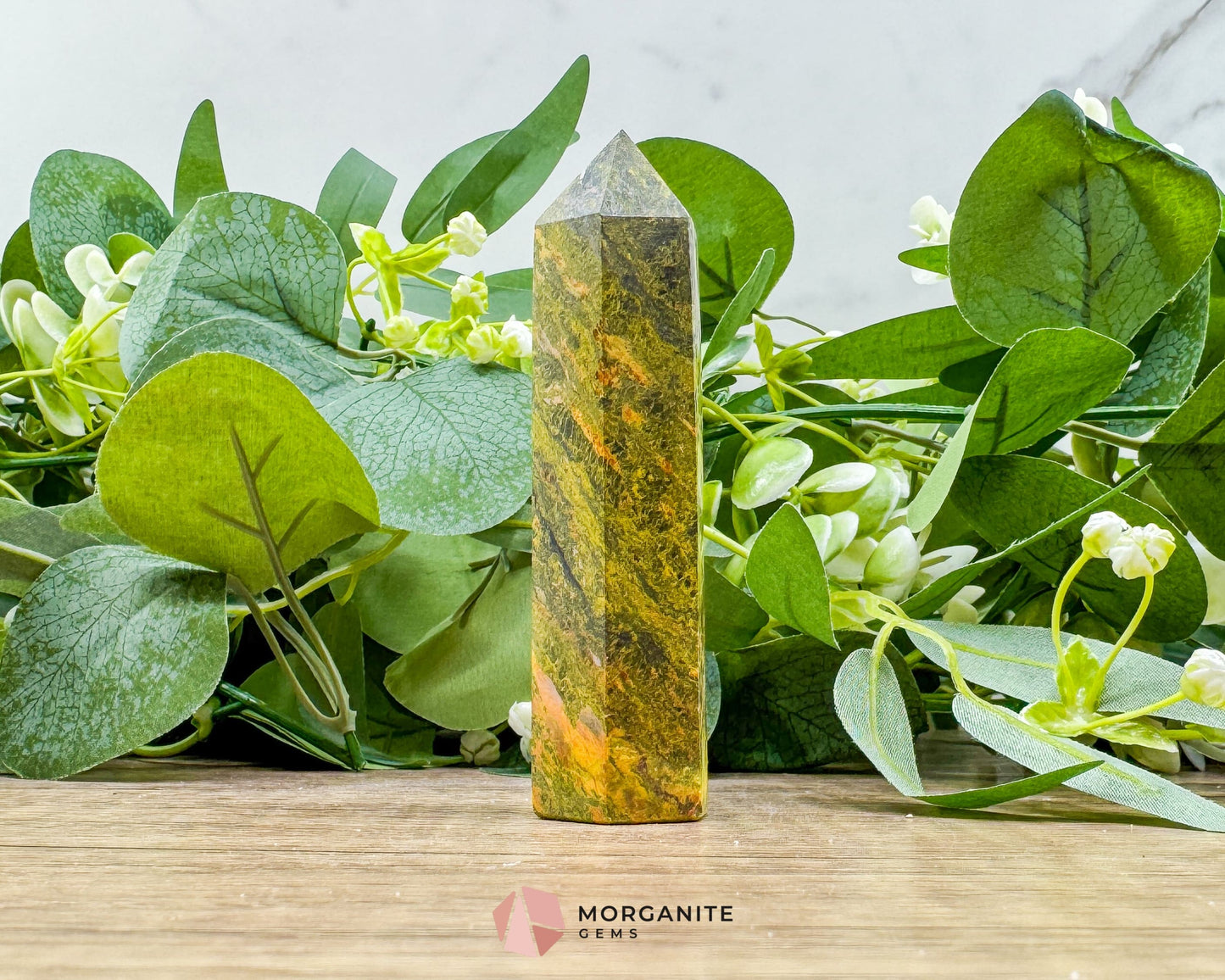 Realgar Tower – 4’’ Polished Crystal Point for Manifestation Insight & Transformation - Metaphysical Crystals