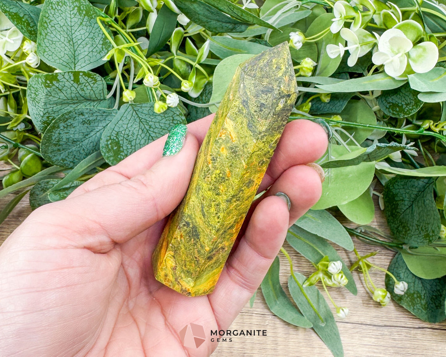 Realgar Tower – 4’’ Polished Crystal Point for Manifestation Insight & Transformation - Metaphysical Crystals