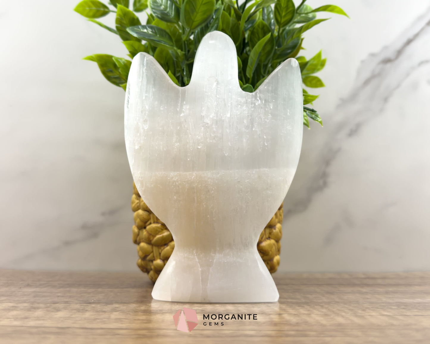 Selenite Angel Statue