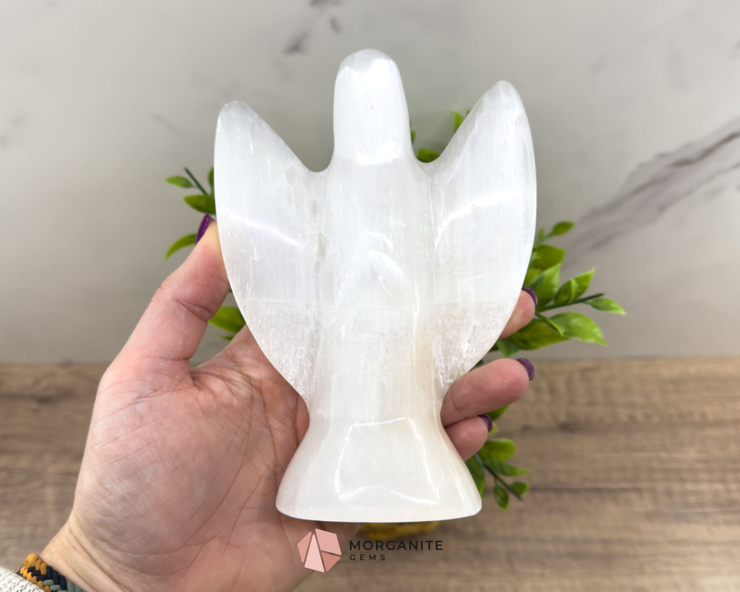 Selenite Angel Statue