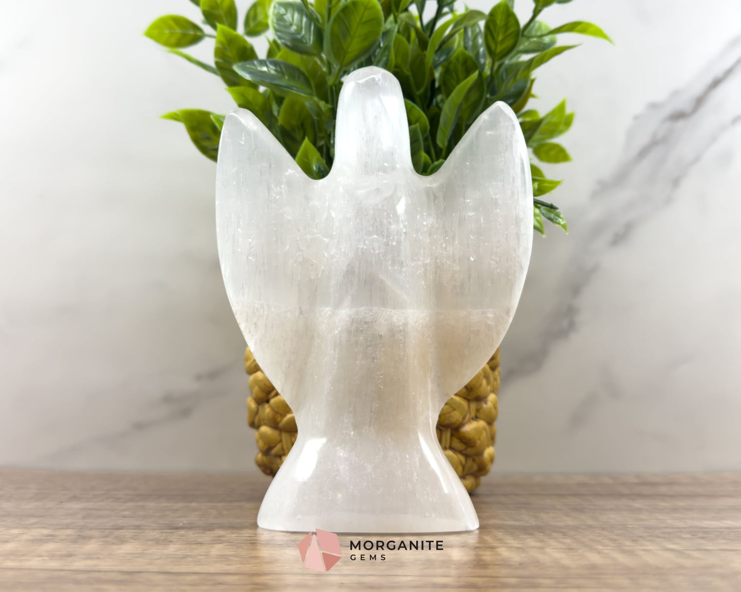 Selenite Angel Statue