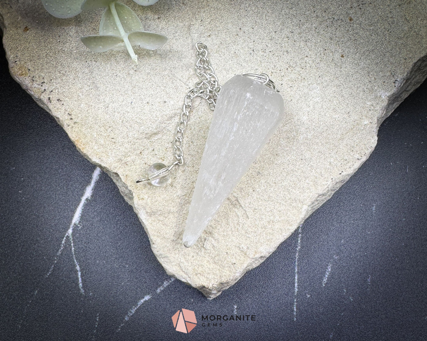 Selenite Pendulum for Cleansing & Intuitive Clarity - Metaphysical Crystals