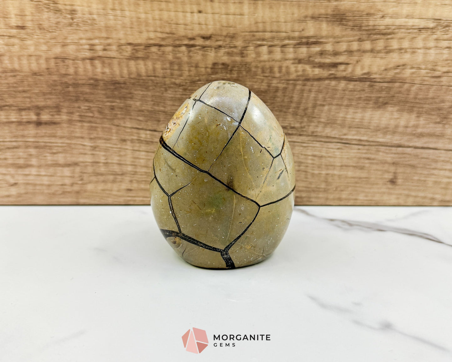 Septarian Dragon Egg Druzy Geode No. 1 – 4.2’’ × 3.3’’ × 3.1’’ | 1.83 lb Unique Crystal Specimen - Metaphysical Crystals