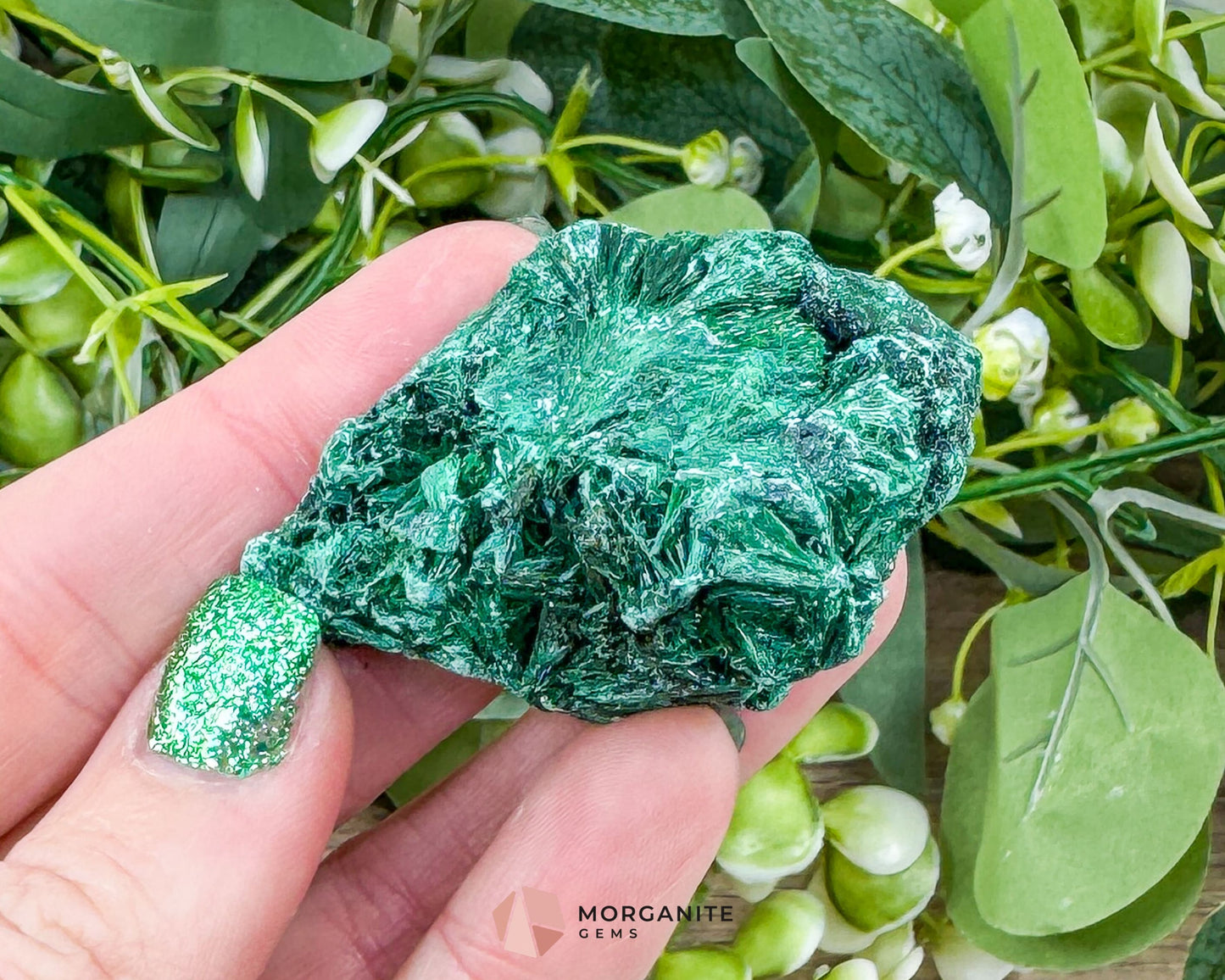 Velvet Malachite Cluster – 58g Natural Crystal for Heart Healing Protection & Transformation - Metaphysical Crystals
