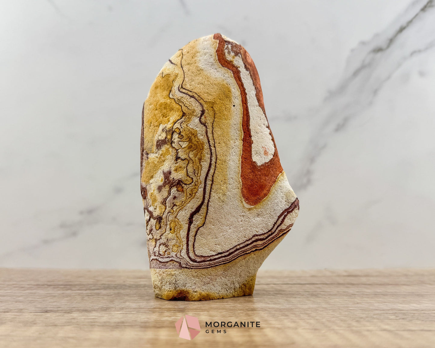 Wonderstone Freeform 6" – Handcrafted Natural Stone from Utah-Morganite Gems