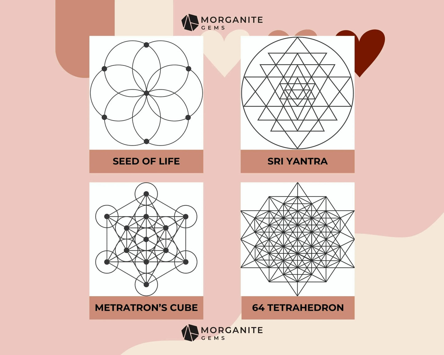 12 Sacred Geometry Vector Pack-Morganite Gems