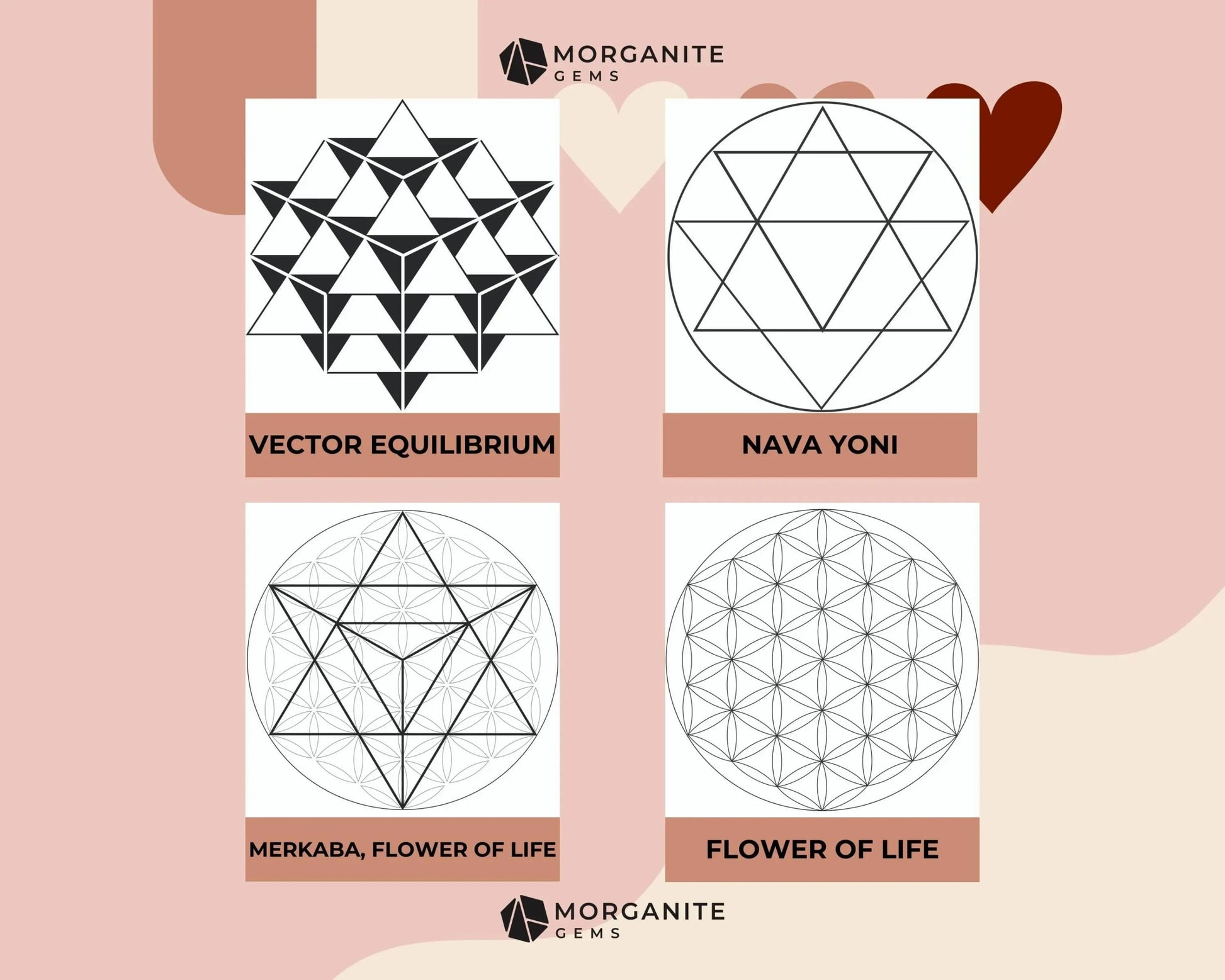 12 Sacred Geometry Vector Pack-Morganite Gems