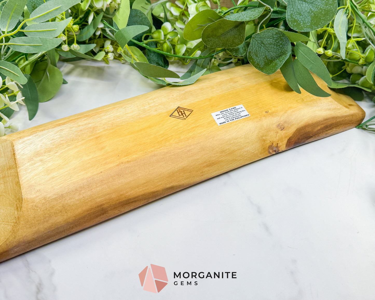 Large 16" Wood Rectangle Display Tray – Natural Decorative Dish for Crystal Collections, Jewelry, & Altar Organization