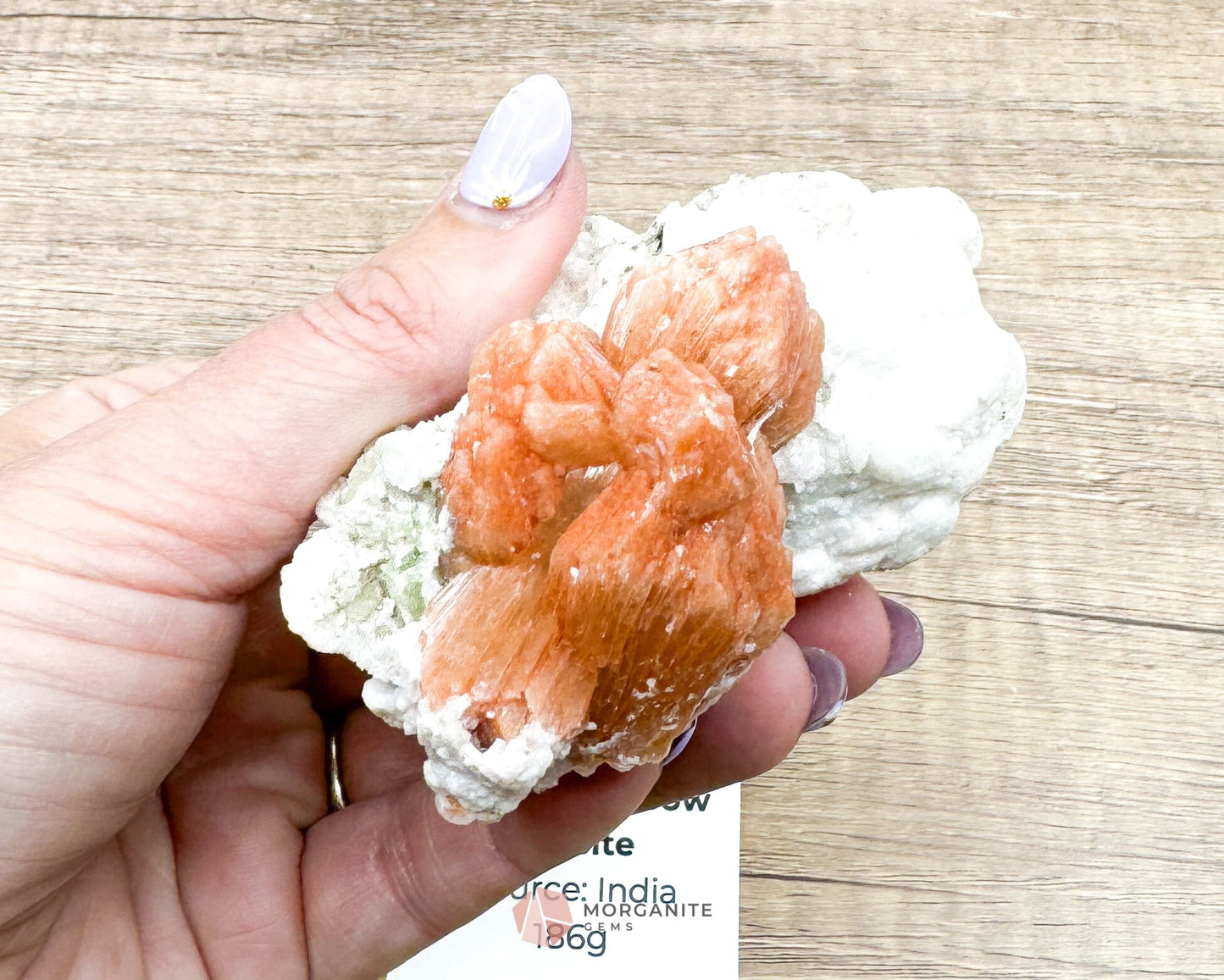 186g Heulandite and Bow Stilbite Cluster – Vibrant Natural Mineral Specimen-Morganite Gems