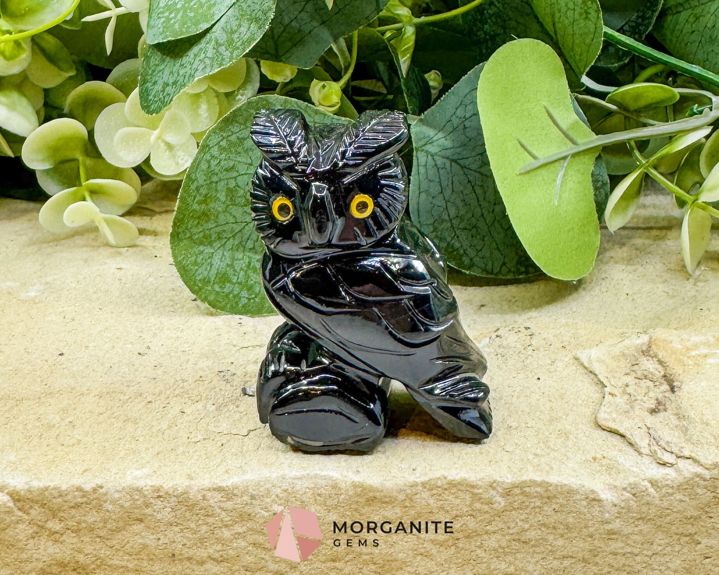 2’’ Hand-Carved Owl Figurine – Choose White Soapstone or Black Onyx | Symbol of Wisdom & Protection - Metaphysical