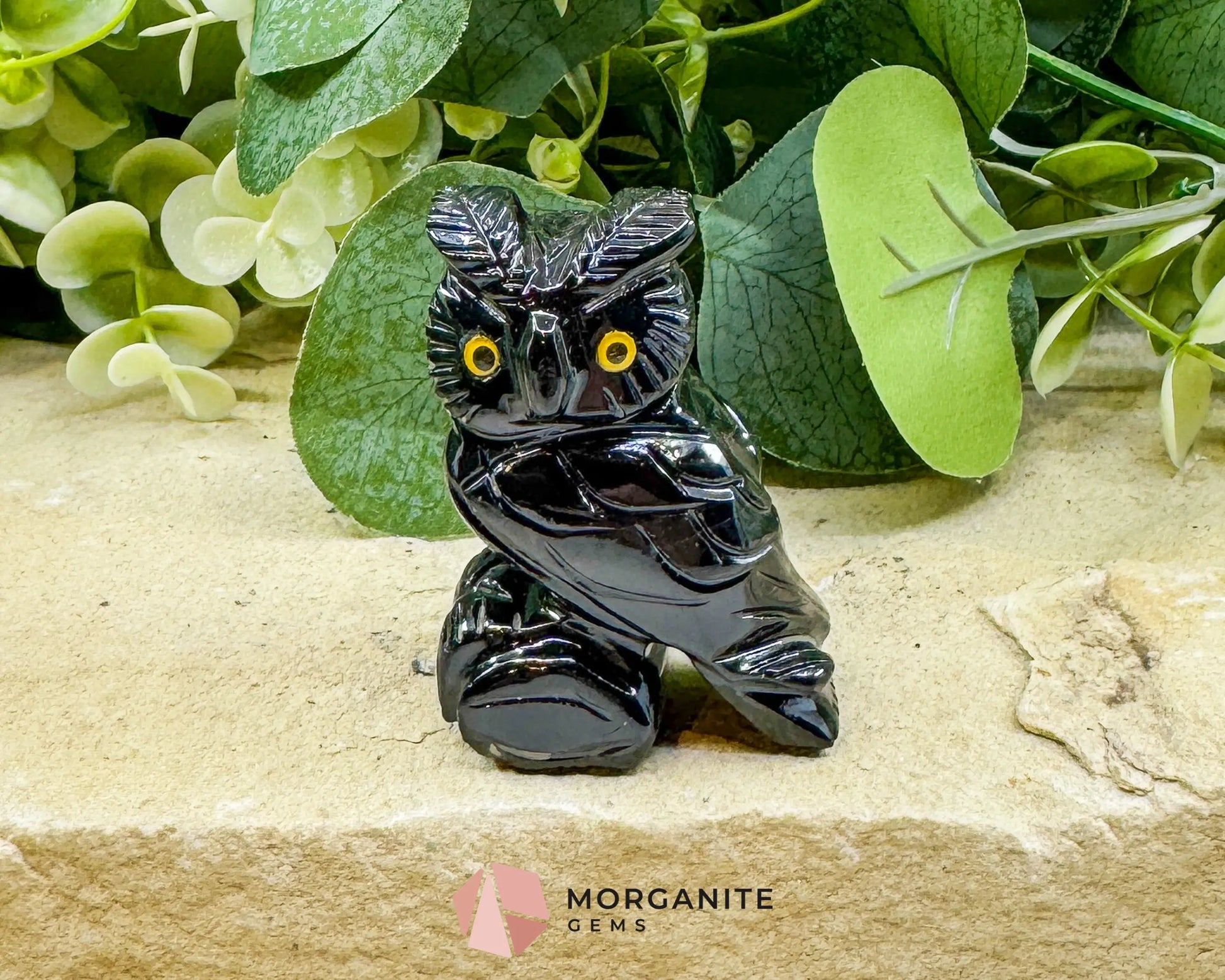 2’’ Hand-Carved Owl Figurine – Choose White Soapstone or Black Onyx | Symbol of Wisdom & Protection - Metaphysical