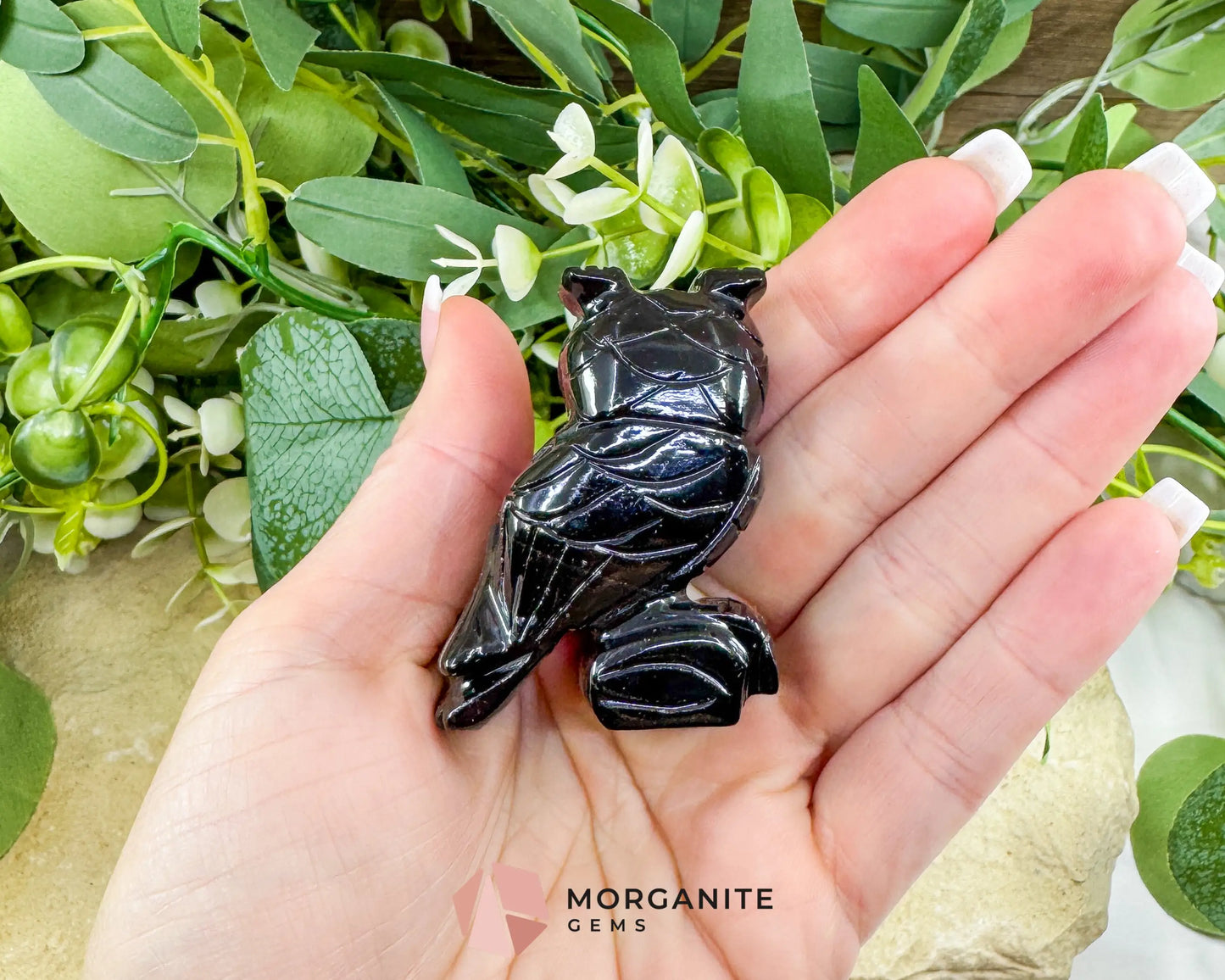 2’’ Hand-Carved Owl Figurine – Choose White Soapstone or Black Onyx | Symbol of Wisdom & Protection - Metaphysical